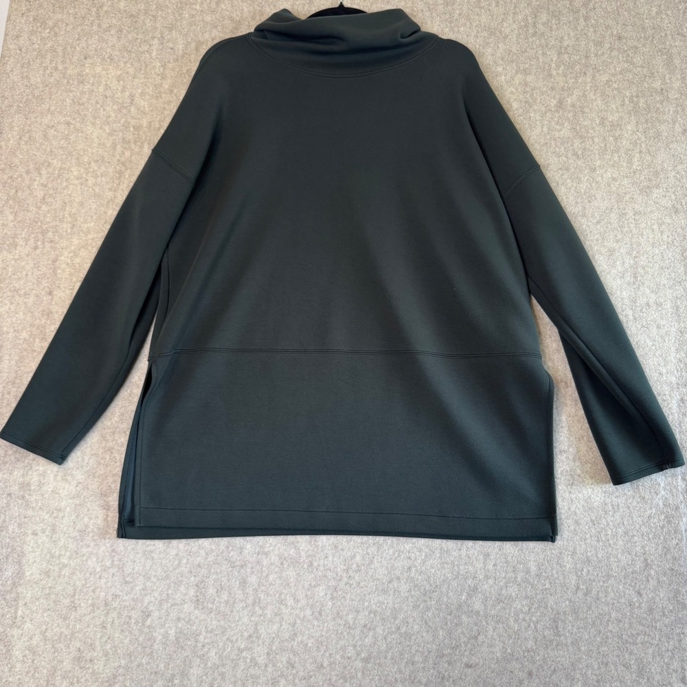 Spanx AirEssentials Mock Neck Tunic Womens XL Dark Green Relaxed Athleisure